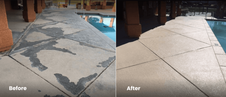 Saguaro Pool Deck Resurfacing Before and After